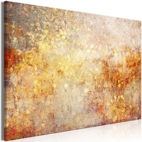 Decoración de pared cuadro en lienzo impresión premium en 1 parte sobre marco de madera motivo El declive del tiempo 120x80 cm 110013681