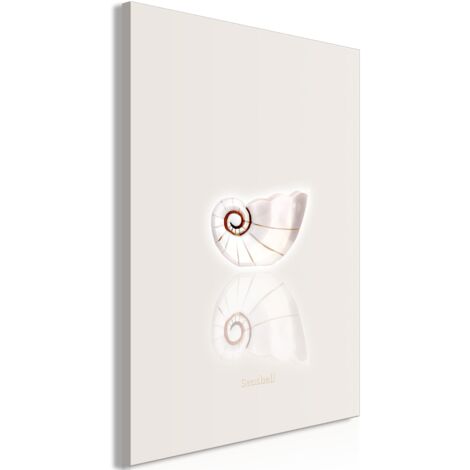 Decoración de pared cuadro en lienzo impresión premium en 1 parte sobre marco de madera patrón de concha de cerámica 20x30cm 110013854