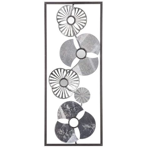 DECORACIÓN DE PARED DE METAL CON DISEÑO DE UNA FLOR L. 25 x P. 3 x H. 61 cm