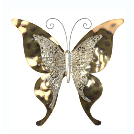 Decoración de pared de metal “Mariposas” – lista para colocar – 44 cm DEC050011