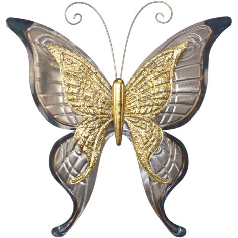 Decoración de pared de metal “Mariposas” – lista para colocar – 48 cm DEC050008