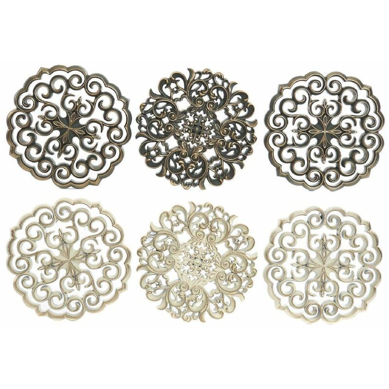 

BHD - Decoración de Pared DKD Home Decor Cartón Polipropileno (PP) (2 pcs) (25 x 2 x 25 cm)