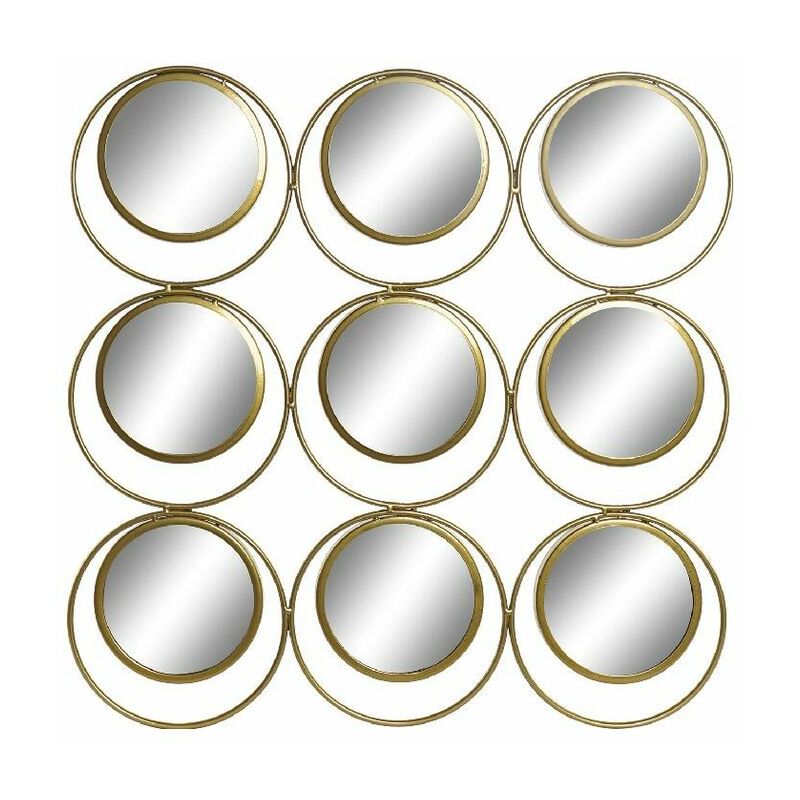 

Decoración de Pared DKD Home Decor Espejo Metal Círculos (60 x 2 x 60 cm)