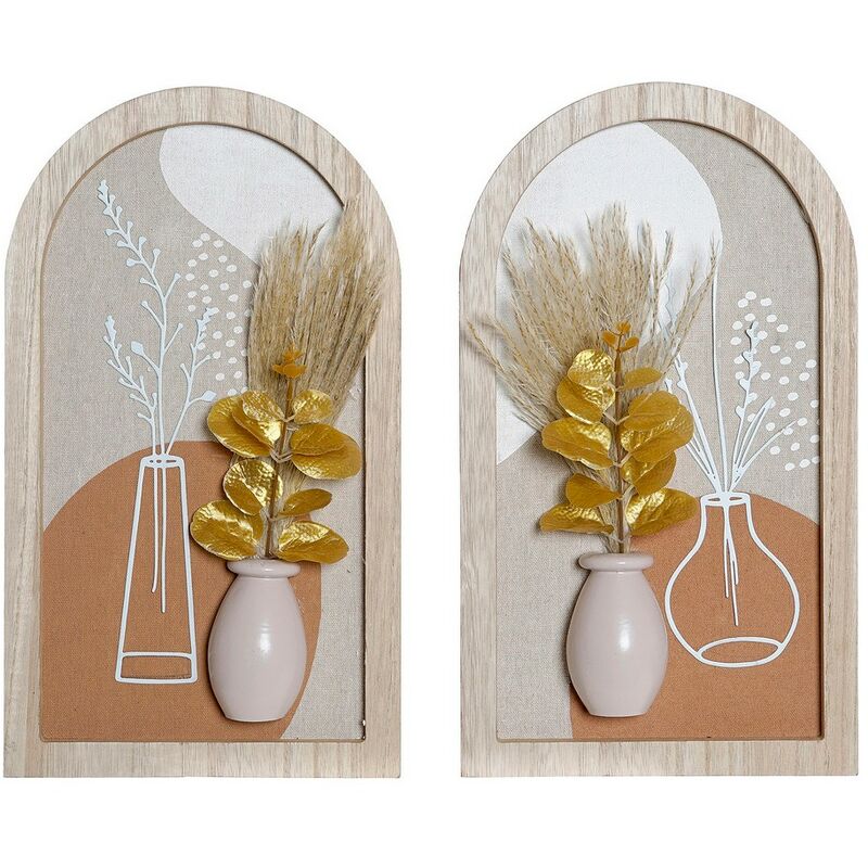 

Decoración de Pared DKD Home Decor Jarrón Madera MDF (2 pcs) (22 x 5 x 38 cm)