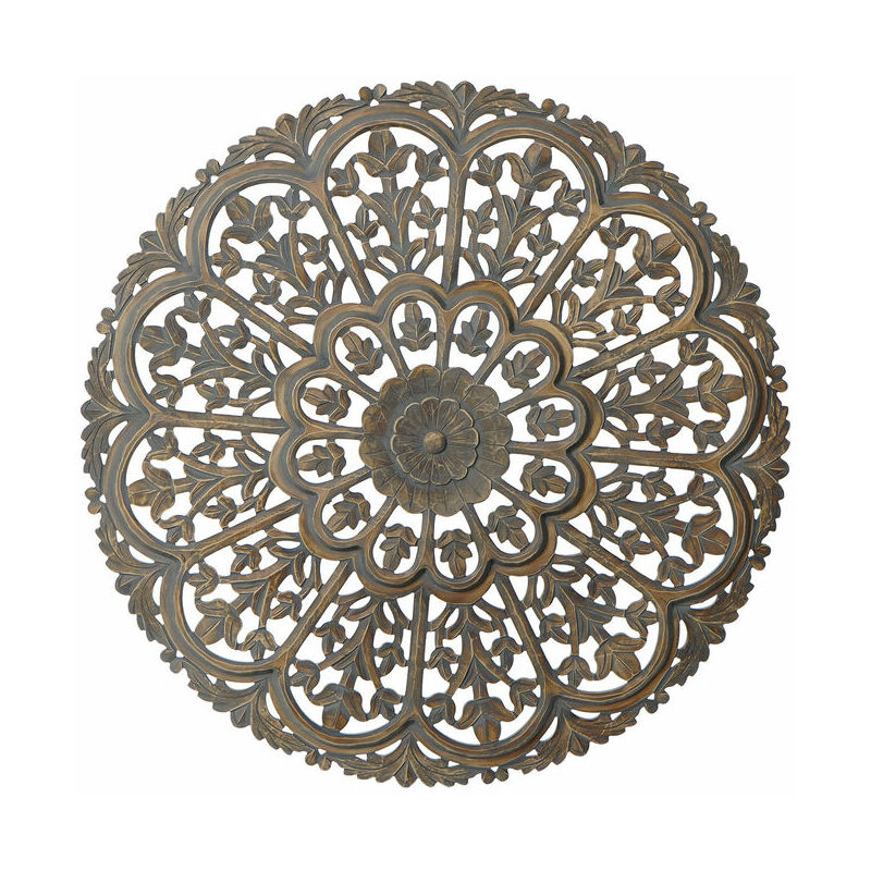 

Decoración de Pared DKD Home Decor Mandala Madera MDF (120 x 3.5 x 120 cm)