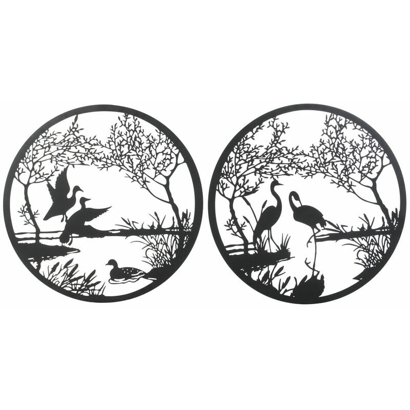 

Decoración de Pared DKD Home Decor Metal (2 pcs) (98 x 1 x 98 cm)