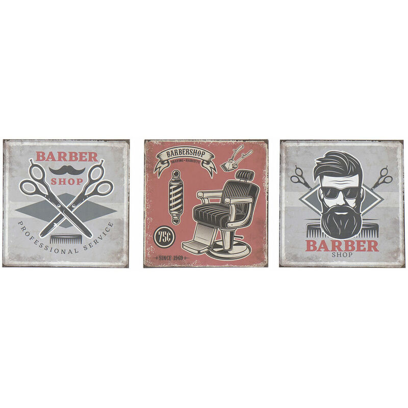 

BHD - Decoración de Pared DKD Home Decor Metal (3 pcs) (30 x 1 x 30 cm)