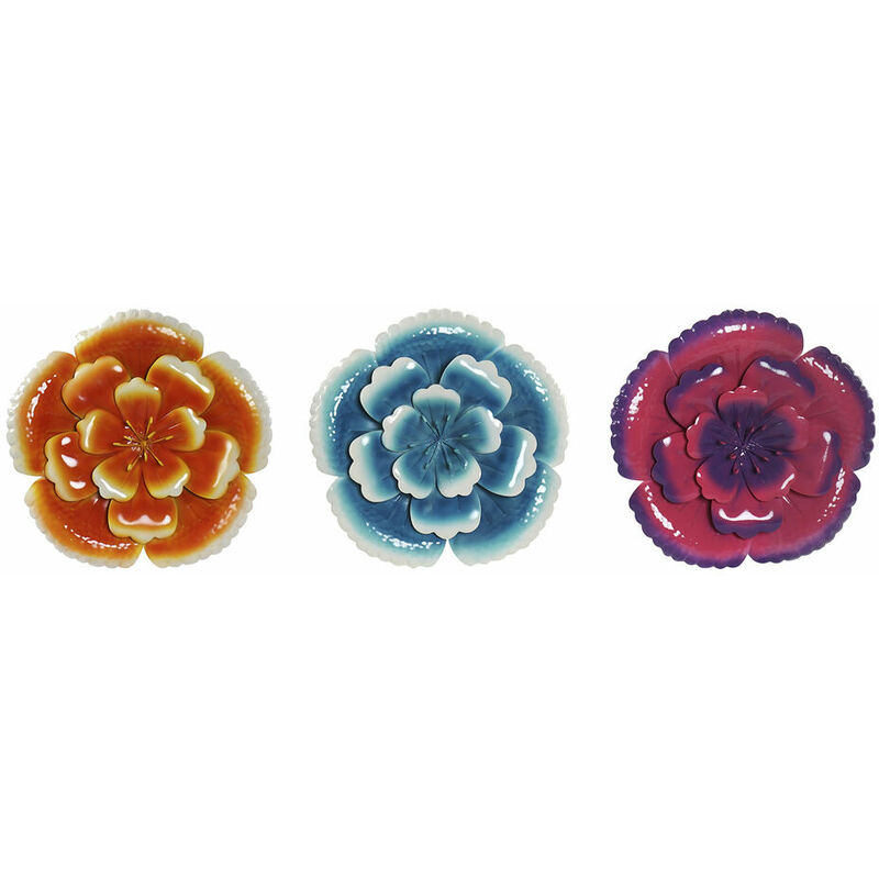 

BHD - Decoración de Pared DKD Home Decor Metal (3 pcs) (30 x 4 x 30 cm)