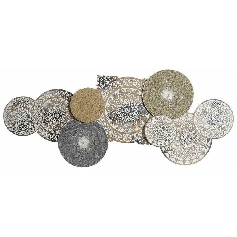 

Decoración de Pared DKD Home Decor Metal Mandala Fibra Madera MDF (172 x 8 x 80 cm)