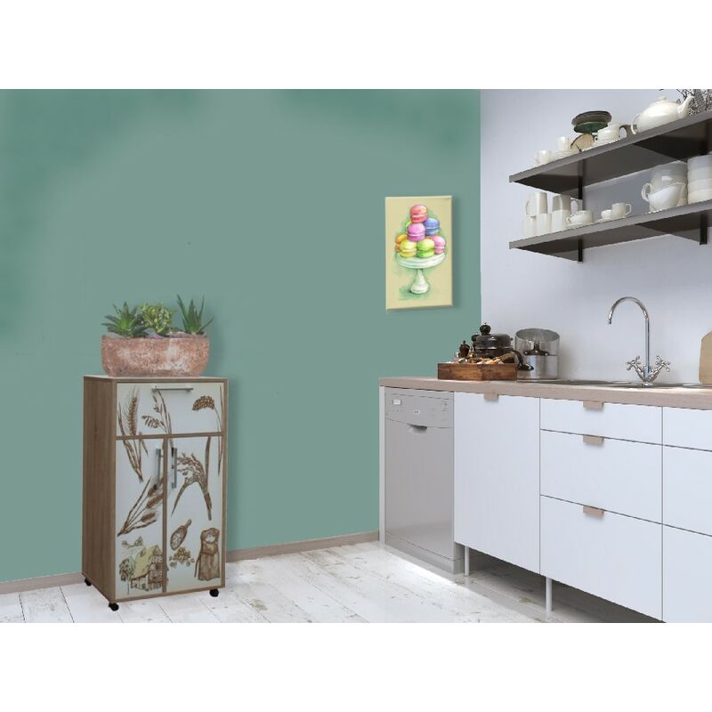 

Decoracion de pared Elefante - con puertas, estantes - de la entrada, sala, dormitorio, cocina - Multicolor en Madera, 60 x 36 x 116 cm