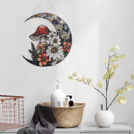 [Decoración de pared] [Flores de setas lunares] [MH01] [Decoración colgante para ventanas interiores]