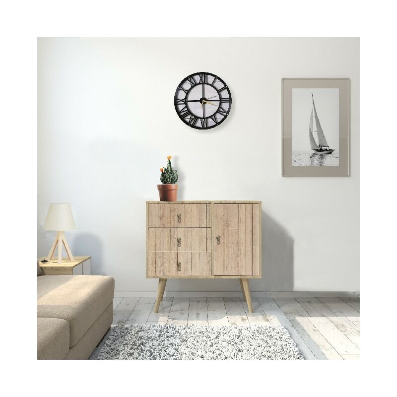 

Decoracion de pared Frases - Comoda - con estantes, puertas, cajones - de la entrada, salon, dormitorio - Multicolor en Madera, 90 x 40 x 90 cm