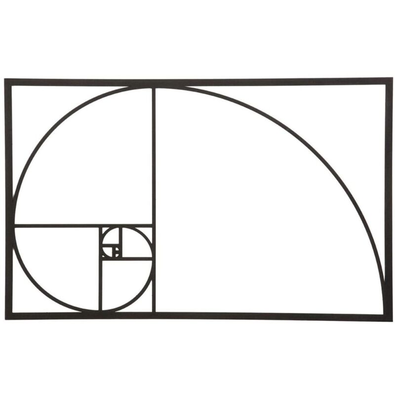 

Adorno de pared Golden Ratio acero negro 53x50 cm - Negro - Homemania