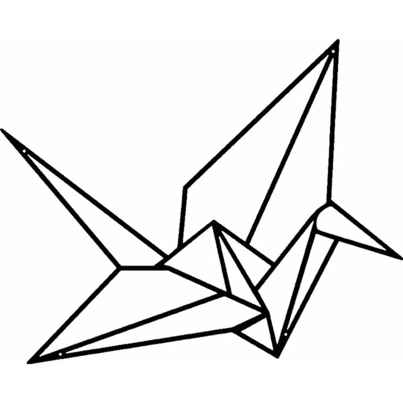 

Decoración de pared Origami Crane metal negro 41x33 cm - Negro - Homemania