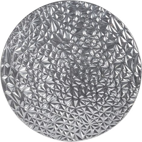 Decoración de pared redonda de metal glamurosa decorativa plateada Moscavide