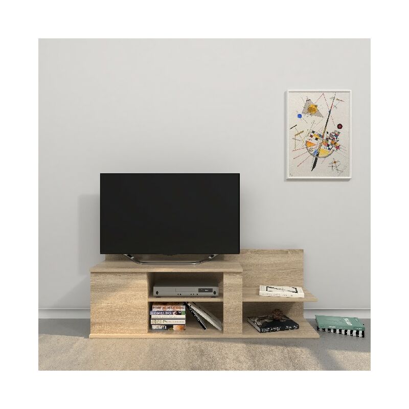 

Decoracion de pared Super Heroe - con estantes, estantes - de la sala de estar - Sonoma en Madera, 120 x 30,5 x 42,5 cm