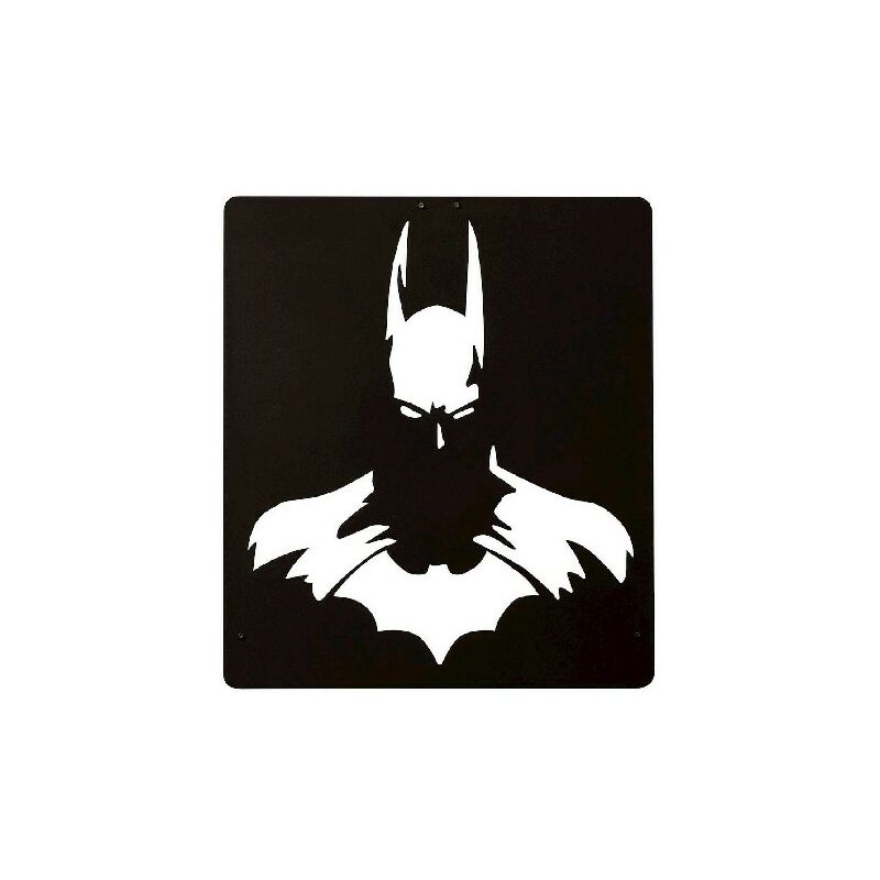 

Decoracion de Pared Super Heroe - Wall Art - Batman - para Sala de Estar, Dormitorio - Negro en Acero, 42 x 0,15 x 48 cm