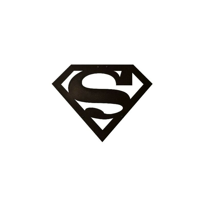 

Decoracion de Pared Superman - Wall Art - Superheroes - para Sala de Estar, Dormitorio - Negro en Metal, 40 x 0,15 x 31 cm