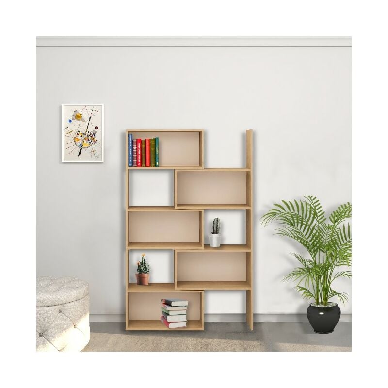 

Decoracion de pared Venado - Extensible - con estantes - de la pared, la oficina, la sala de estar - Roble, Blanco en Madera, 72 x 22 x 180 cm