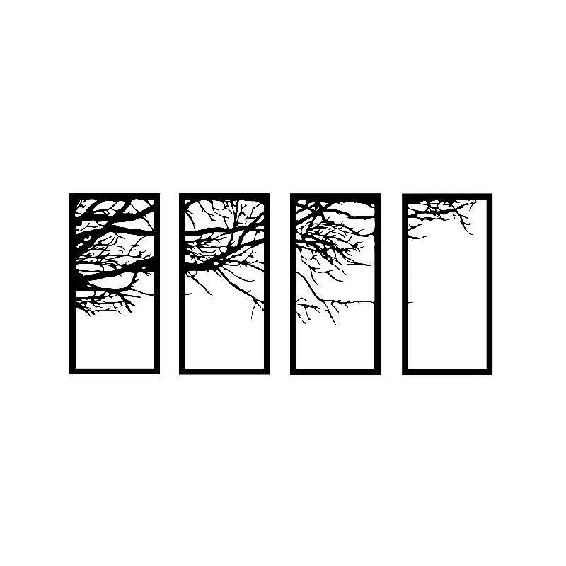

Decoracion de paredes arbol - Naturaleza - Arte mural, Pared - Negro en Metal, 160 x 0,15 x 80 cm, , -