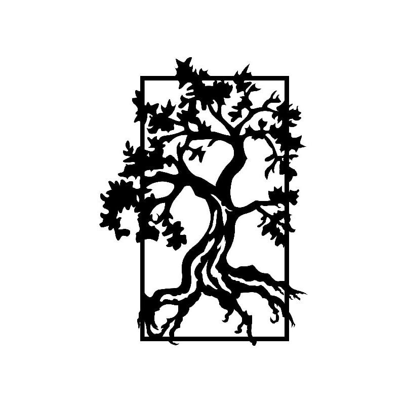 

Decoracion de paredes arbol - Naturaleza - Arte mural, Pared - Negro en Metal, 70 x 0,15 x 50 cm, -