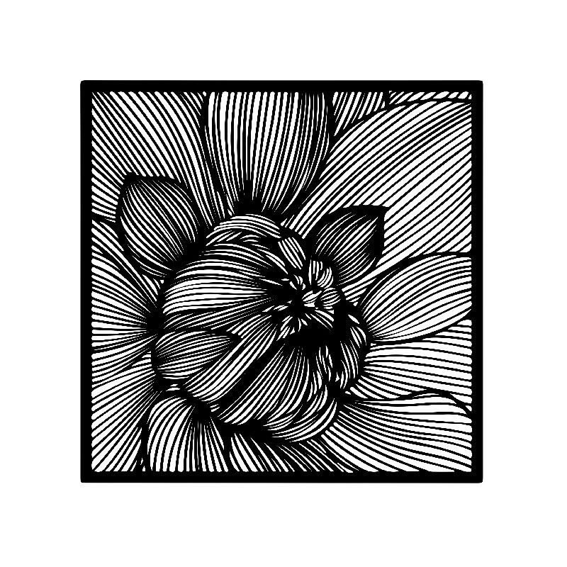 

Decoracion de paredes Arte - Naturaleza - Arte mural, Pared - Negro en Metal, 70 x 0,15 x 70 cm, -