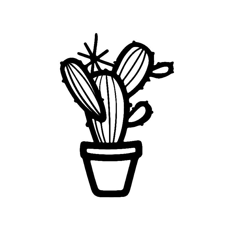 

Decoracion de paredes Cactus - Naturaleza, Planta - Arte de pared, Pared - Negro en Metal, 50 x 0,15 x 70 cm, -