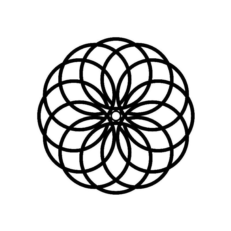 

Decoracion de paredes Circulo - Geometrico - Arte de la pared, Pared - Negro en Metal, 60 x 0,15 x 60 cm, -