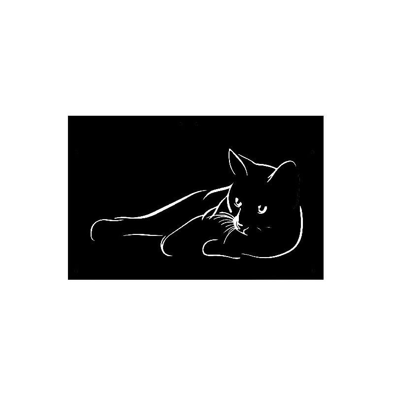 

Decoracion de paredes Gato - Animales - Arte de la Pared, Pared - Negro en Metal, 40 x 0,15 x 25 cm, -