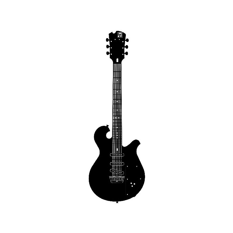 

Decoracion de paredes Guitarra - Musica - Arte mural, Pared - Negro en Metal, 33 x 0,15 x 100 cm, -