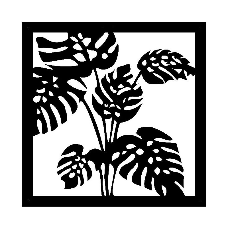 

Decoracion de paredes Hoja - Naturaleza - Arte mural, Pared - Negro en Metal, 45 x 0,15 x 45 cm, -