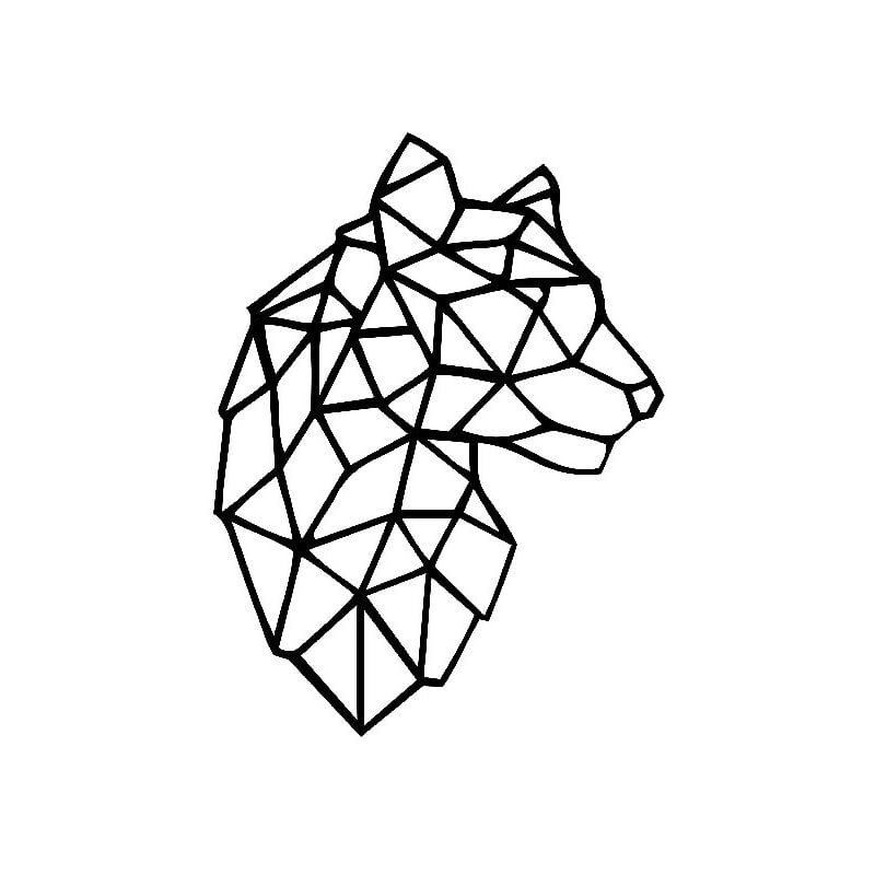 

Decoracion de paredes Leon - Animales - Arte de la Pared, Pared - Negro en Metal, 40 x 0,15 x 50 cm, -