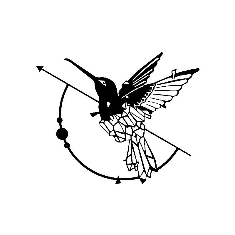 

Decoracion de paredes Pajaro - Animales - Arte de la Pared, Pared - Negro en Metal, 60 x 0,15 x 50 cm, -