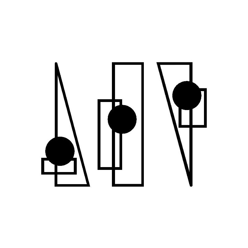 

Decoracion de paredes Triangulo - Geometrico - Arte de la pared, Pared - Negro en Metal, 63 x 0,15 x 55 cm, -