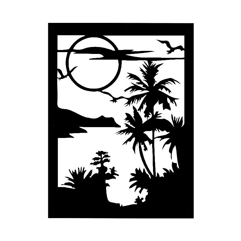 

Decoracion de paredes Ver - Naturaleza y paisajes - Arte mural, Pared - Negro en Metal, 40 x 0,15 x 50 cm, -