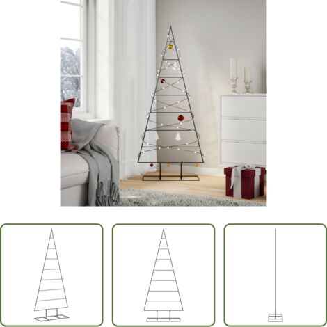 Decoración DIY -  Árbol de Navidad para decoración metal negro 150 cm