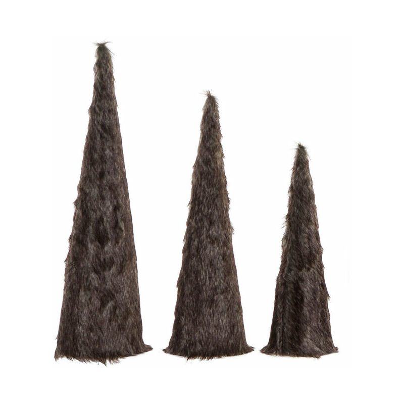 

Decoración DKD Home Decor Navidad Franela (3 pcs) (16 x 16 x 60 cm)