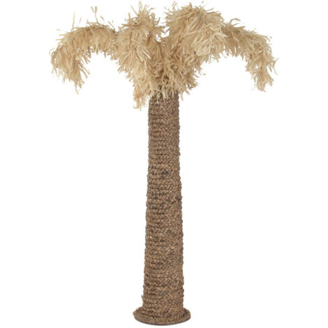 Decoracion Fibra Metal 30X30X180 Palmera Natural
