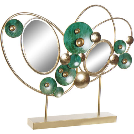 Decoracion Metal Espejo 62X9X53,3 Abstract Dorado DH187038