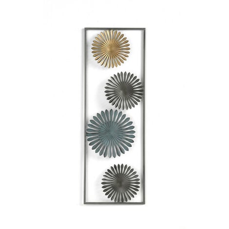 DECORACION PARED METAL 124,5X5,7X63,5 CIRCULOS