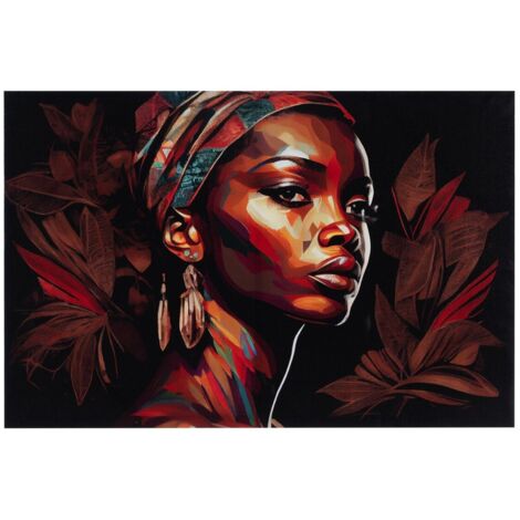 Decoración mural - Cuadro africano BigBuy Home - 60x60cm - Multicolores - Étnico