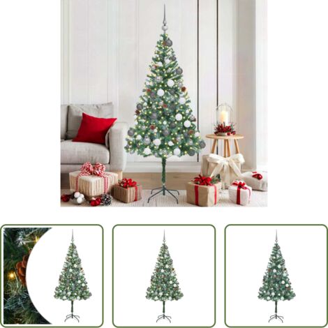 Decoración navideña -  Árbol de Navidad artificial Verde 180 cm PVC y acero
