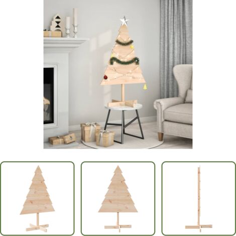 Decoración Navideña -  Árbol de Navidad de adorno madera maciza 110 cm