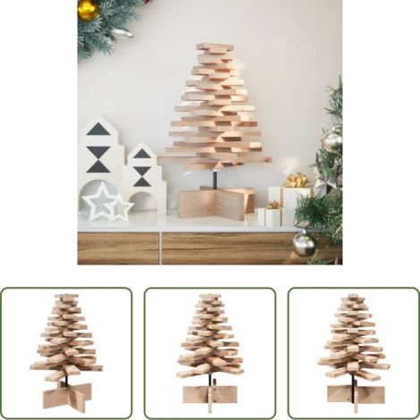Decoración Navideña -  Árbol de Navidad de madera de adorno madera maciza pino 60 cm