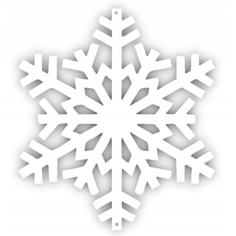 Decoración navideña de copo de nieve blanco perforado