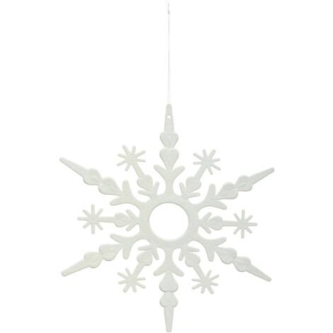 Decoración navideña en escamas de purpurina blanca 30 cm - Atmosphera créateur d'intérieur