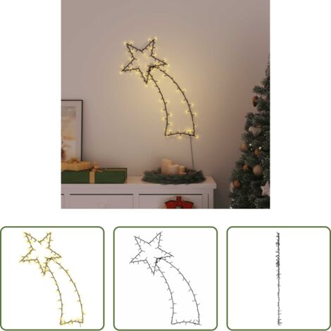 Decoración navideña -  Luces de Navidad Estrella Fugaz Silueta 115 LEDs blanco cálido