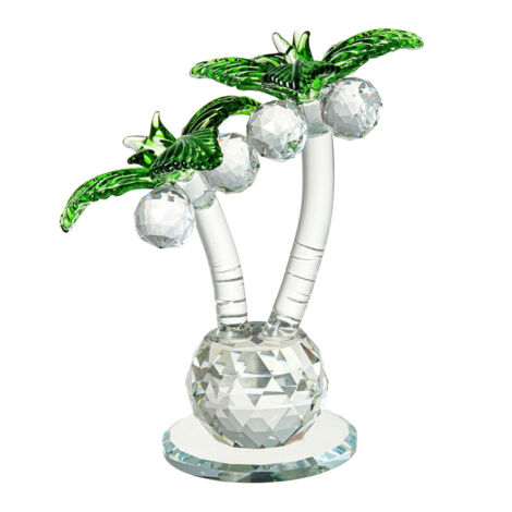 Decoración navideña  Lujoso colgante de cocotero de cristal  Dos cocoteros minimalistas para el salón