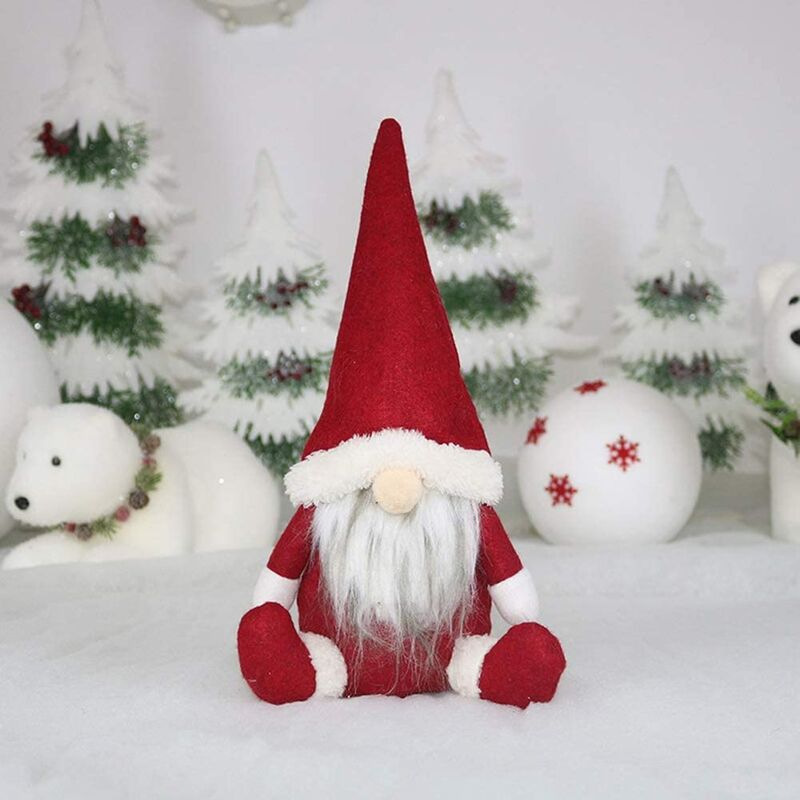 

Decoración navideña Navidad hecha a mano GNOME GNOME rojo y verde GNOME escandinavo Navidad sueca Figuras de Papá Noel Regalos de Navidad Decoración