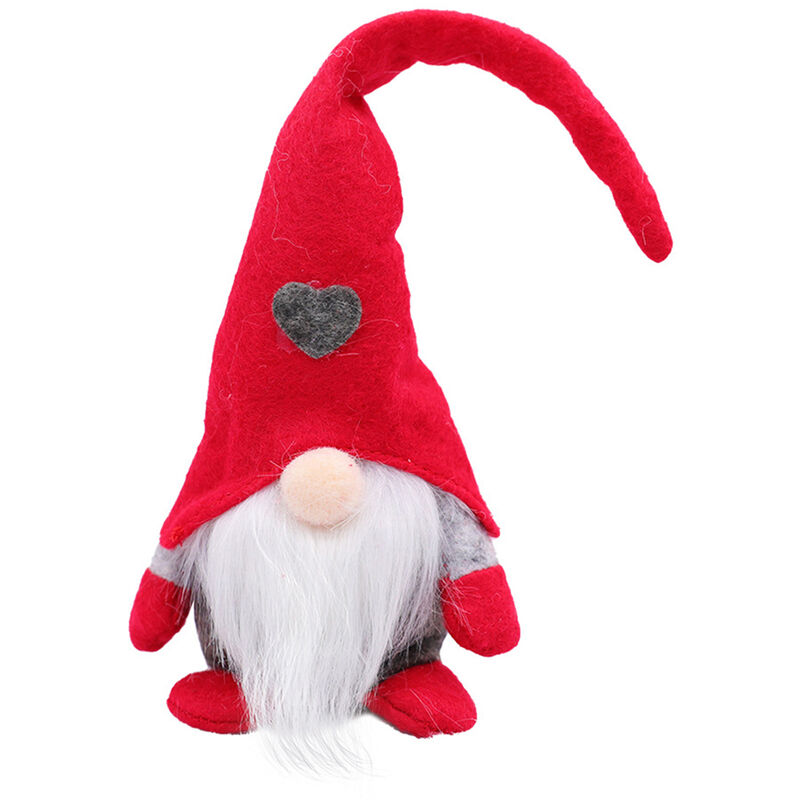 

Happyshopping - Decoracion navidena Rudolph Forest Old Man Love Stand Figura de accion sin rostro Figura de accion ornamental de pie,Rojo, tipo